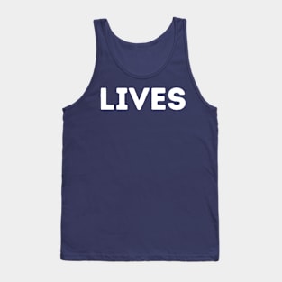 Lives Life White Logo  - Classic Vintage Summer Tank Top